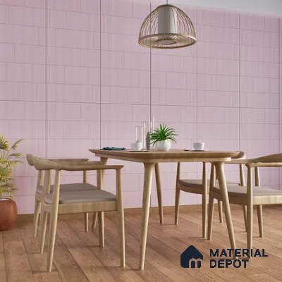 TL 00693 E Radiant Rosy Series Pattern 2 Pink Matte Finish 4 ft x 2 ft Full Body Vitrified Tile - 9 mm (Sample)