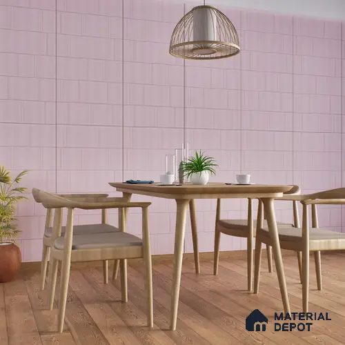 TL 00693 E Radiant Rosy Series Pattern 2 Pink Matte Finish 4 ft x 2 ft Full Body Vitrified Tile - 9 mm