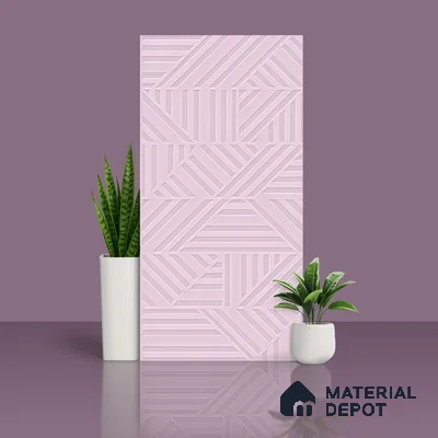 TL 00693 F Radiant Rosy Series Pattern 4 Pink Matte Finish 4 ft x 2 ft Full Body Vitrified Tile - 9 mm