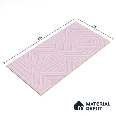 TL 00693 F Radiant Rosy Series Pattern 4 Pink Matte Finish 4 ft x 2 ft Full Body Vitrified Tile - 9 mm