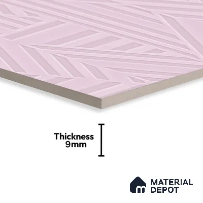 TL 00693 F Radiant Rosy Series Pattern 4 Pink Matte Finish 4 ft x 2 ft Full Body Vitrified Tile - 9 mm