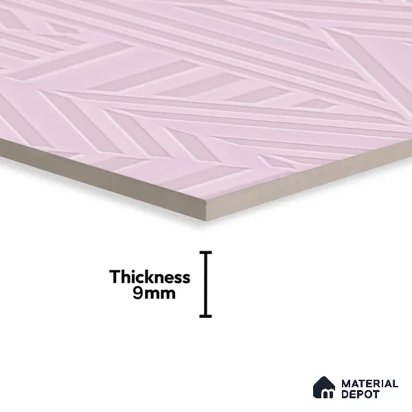 TL 00693 F Radiant Rosy Series Pattern 4 Pink Matte Finish 4 ft x 2 ft Full Body Vitrified Tile - 9 mm