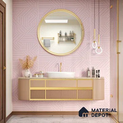 TL 00693 F Radiant Rosy Series Pattern 4 Pink Matte Finish 4 ft x 2 ft Full Body Vitrified Tile - 9 mm