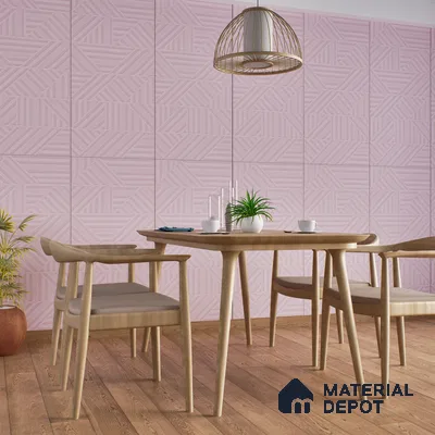 TL 00693 F Radiant Rosy Series Pattern 4 Pink Matte Finish 4 ft x 2 ft Full Body Vitrified Tile - 9 mm