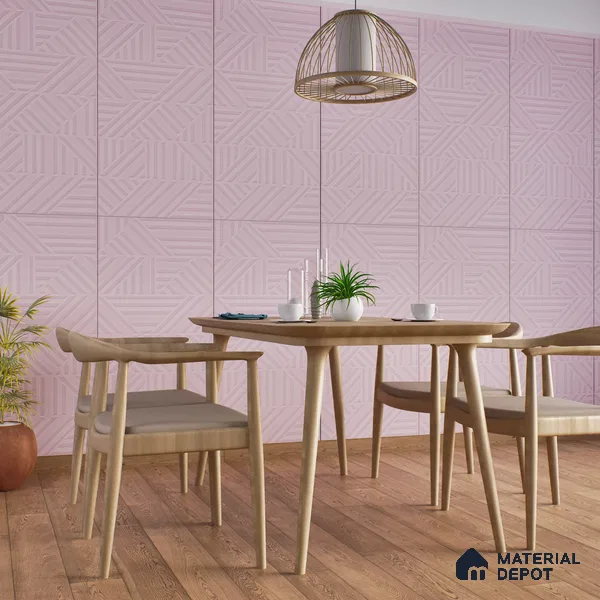 TL 00693 F Radiant Rosy Series Pattern 4 Pink Matte Finish 4 ft x 2 ft Full Body Vitrified Tile - 9 mm