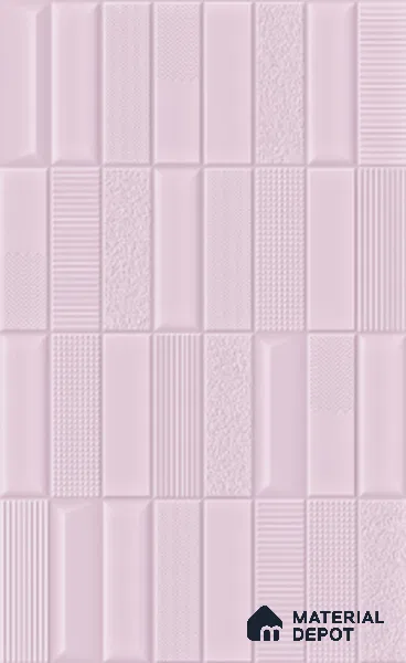 TL 00693 G Radiant Rosy Series Pattern 5 Pink Chrome Finish 4 ft x 2 ft Full Body Vitrified Tile - 9 mm (Sample)