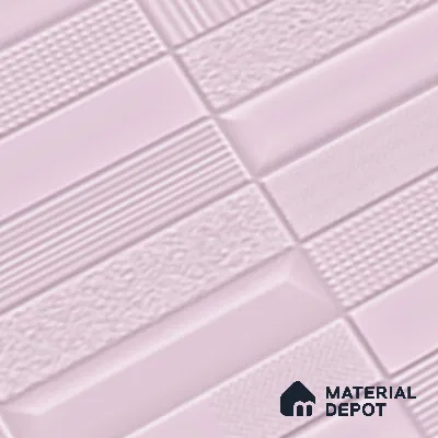 TL 00693 G Radiant Rosy Series Pattern 5 Pink Chrome Finish 4 ft x 2 ft Full Body Vitrified Tile - 9 mm (Sample)