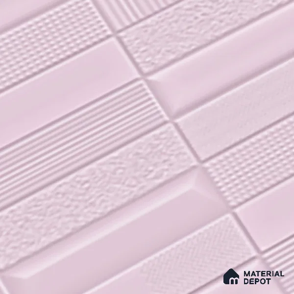 TL 00693 G Radiant Rosy Series Pattern 5 Pink Chrome Finish 4 ft x 2 ft Full Body Vitrified Tile - 9 mm (Sample)