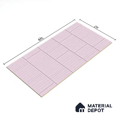 TL 00693 H Radiant Rosy Series Pattern 6 Pink Chrome Finish 4 ft x 2 ft Full Body Vitrified Tile - 9 mm (Sample)