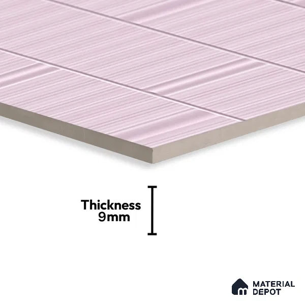 TL 00693 H Radiant Rosy Series Pattern 6 Pink Chrome Finish 4 ft x 2 ft Full Body Vitrified Tile - 9 mm (Sample)