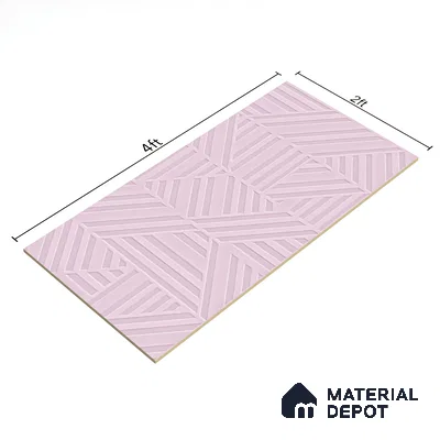 TL 00693 I Radiant Rosy Series Pattern 8 Pink Chrome Finish 4 ft x 2 ft Full Body Vitrified Tile - 9 mm (Sample)