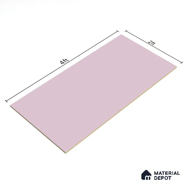 TL 00693 A Radiant Rosy Series Plain Pink Matte Finish 4 ft x 2 ft Full Body Vitrified Tile - 9 mm