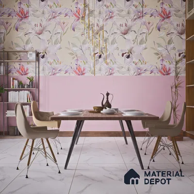 TL 00693 A Radiant Rosy Series Plain Pink Matte Finish 4 ft x 2 ft Full Body Vitrified Tile - 9 mm