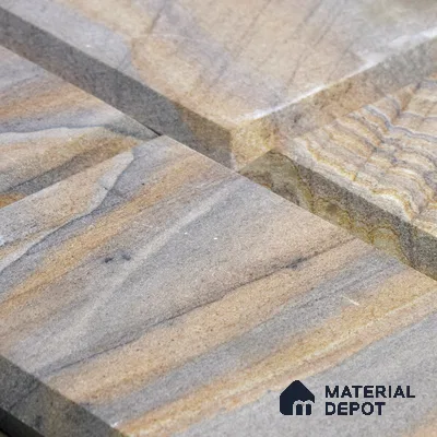 WL 00116 Rainbow 01 150 x 300 mm Natural Stone Wall Cladding | 1 Sq. Ft. = 2 Pieces |  Stone is a Natural Product, Please Expect Variation in Shades