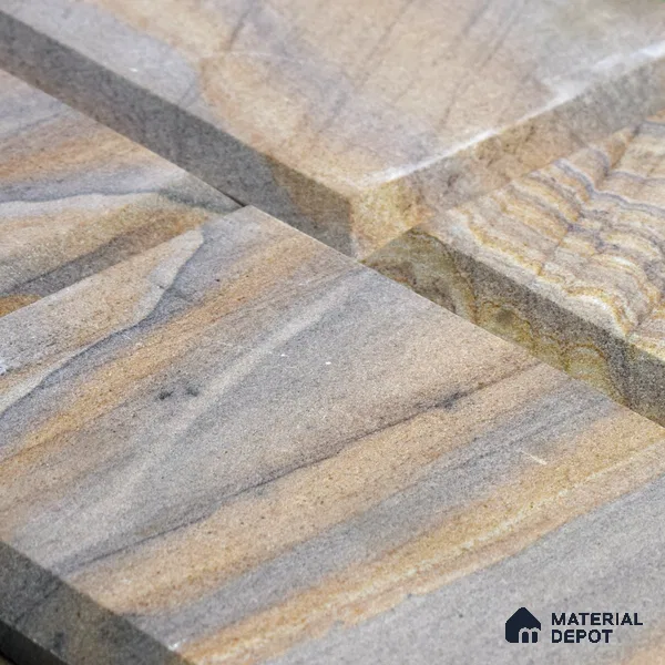 WL 00116 Rainbow 01 150 x 300 mm Natural Stone Wall Cladding | 1 Sq. Ft. = 2 Pieces |  Stone is a Natural Product, Please Expect Variation in Shades