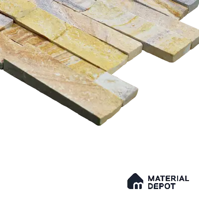 WL 00120 Rainbow 600 x 150 mm Natural Stone Wall Cladding |  Stone is a Natural Product, Please Expect Variation in Shades