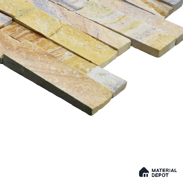 WL 00120 Rainbow 600 x 150 mm Natural Stone Wall Cladding | Stone is a Natural Product, Please Expect Variation in Shades