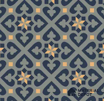 TL 00911 Rangoli Green 600 x 600 mm Matte Finish Tile | Please Expect a Slight Variation of Pattern (Sample)