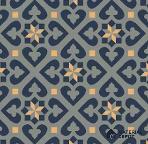 TL 00911 Rangoli Green 600 x 600 mm Matte Finish Tile | Please Expect a Slight Variation of Pattern