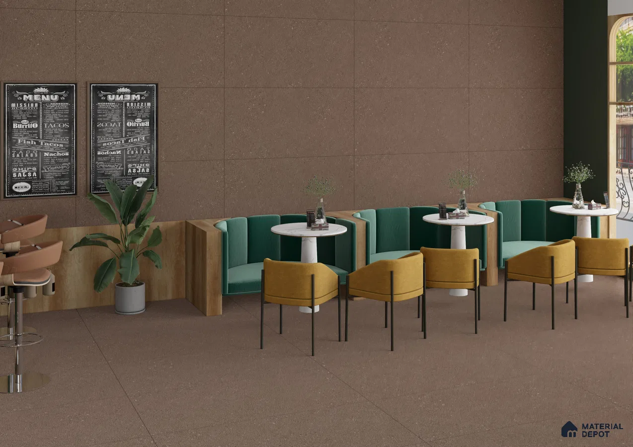 Cozy Cafe with Warm Earthy Tones | Material Depot