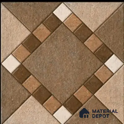 Budget Friendly Stone Look Value for Money Parking  Floor Tile 16 x 16 inch | TL 00589 | Vitrified Matte Finish Tile - 12 mm | Suitable For Parking, Outdoor, Balcony & Terrace | Pattern Alignment May Vary | 2-3 mm Spacer is Mandatory