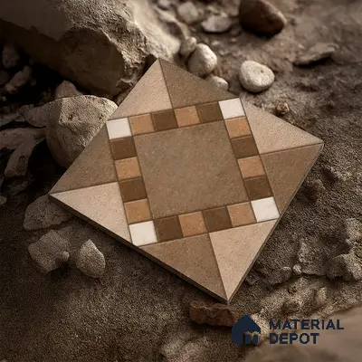 Budget Friendly Stone Look Value for Money Parking  Floor Tile 16 x 16 inch | TL 00589 | Vitrified Matte Finish Tile - 12 mm | Suitable For Parking, Outdoor, Balcony & Terrace | Pattern Alignment May Vary | 2-3 mm Spacer is Mandatory