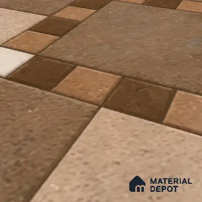 Budget Friendly Stone Look Value for Money Parking  Floor Tile 16 x 16 inch | TL 00589 | Vitrified Matte Finish Tile - 12 mm | Suitable For Parking, Outdoor, Balcony & Terrace | Pattern Alignment May Vary | 2-3 mm Spacer is Mandatory