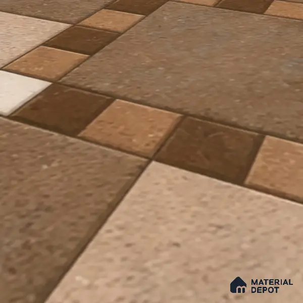 Budget Friendly Stone Look Value for Money Parking  Floor Tile 16 x 16 inch | TL 00589 | Vitrified Matte Finish Tile - 12 mm | Suitable For Parking, Outdoor, Balcony & Terrace | Pattern Alignment May Vary | 2-3 mm Spacer is Mandatory
