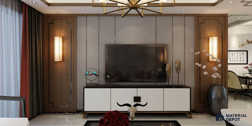 Wooden Look RD 132 Rain Drops 8 ft x 4 ft Texture Finish Decorative Laminate - 1 mm | Suitable for TV Unit, Wardrobe, Kitchen Cabinets