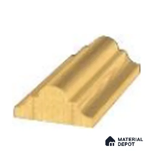 BB Grade Teak Wood Designer Wainscot Wall Moulding Granulux PM 00431 B | 7.5 ft x 38 mm x 15 mm | Nail & Adhesive Installation