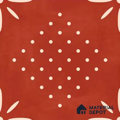 Moroccan Wall & Floor Tile TL 10040 | CRV-95 | 1 ft x 1 ft Matte Finish Ceramic Tile - 10 mm | Suitable for Bathroom, Kitchen, Balcony | Please Expect a Slight Variation of Pattern