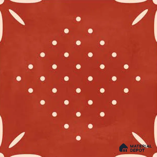 Moroccan Wall & Floor Tile TL 10040 | CRV-95 | 1 ft x 1 ft Matte Finish Ceramic Tile - 10 mm | Suitable for Bathroom, Kitchen, Balcony | Please Expect a Slight Variation of Pattern