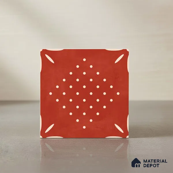 Moroccan Wall & Floor Tile TL 10040 | CRV-95 | 1 ft x 1 ft Matte Finish Ceramic Tile - 10 mm | Suitable for Bathroom, Kitchen, Balcony | Please Expect a Slight Variation of Pattern