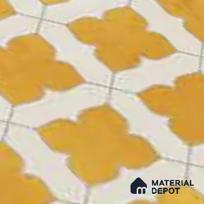Moroccan Wall & Floor Tile TL 10032 B | CRV-80 | 1 ft x 1 ft Matte Finish Ceramic Tile - 10 mm | Suitable for Bathroom, Kitchen, Balcony | Please Expect a Slight Variation of Pattern