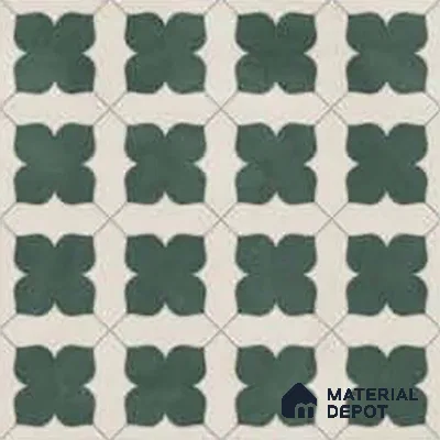 Moroccan Wall & Floor Tile TL 10032 C | CRV-81 | 1 ft x 1 ft Matte Finish Ceramic Tile - 10 mm | Suitable for Bathroom, Kitchen, Balcony | Please Expect a Slight Variation of Pattern