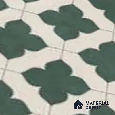 Moroccan Wall & Floor Tile TL 10032 C | CRV-81 | 1 ft x 1 ft Matte Finish Ceramic Tile - 10 mm | Suitable for Bathroom, Kitchen, Balcony | Please Expect a Slight Variation of Pattern