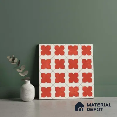Wall & Floor Tile TL 10032 | CRV-79 | 1 ft x 1 ft  Finish Ceramic Tile - 10 mm | Suitable for Living Room, Bedroom, Bathroom & Kitchen | Please Expect a Slight Variation of Pattern (Sample)