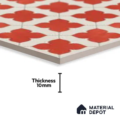 Wall & Floor Tile TL 10032 | CRV-79 | 1 ft x 1 ft  Finish Ceramic Tile - 10 mm | Suitable for Living Room, Bedroom, Bathroom & Kitchen | Please Expect a Slight Variation of Pattern (Sample)