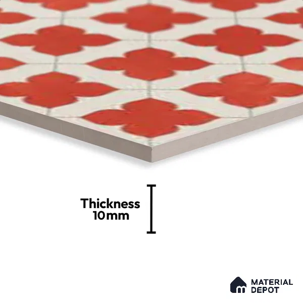 Wall & Floor Tile TL 10032 | CRV-79 | 1 ft x 1 ft  Finish Ceramic Tile - 10 mm | Suitable for Living Room, Bedroom, Bathroom & Kitchen | Please Expect a Slight Variation of Pattern (Sample)