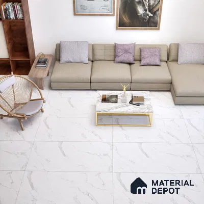 Marble Floor & Wall Tile | TL 01511 Orra Satuario P9 4 ft x 2 ft Matte Finish Vitrified Tile - 9 mm | Suitable For Living Room, Bedroom, Dining Area