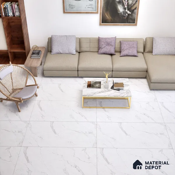 Marble Floor & Wall Tile | TL 01511 Orra Satuario P9 4 ft x 2 ft Matte Finish Vitrified Tile - 9 mm | Suitable For Living Room, Bedroom, Dining Area