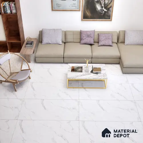 Marble Floor & Wall Tile | TL 01511 Orra Satuario P9 4 ft x 2 ft Matte Finish Vitrified Tile - 9 mm | Suitable For Living Room, Bedroom, Dining Area