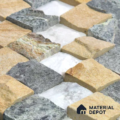 WL 00125 Retro 300 x 300 mm Natural Stone Wall Cladding |  Stone is a Natural Product, Please Expect Variation in Shades