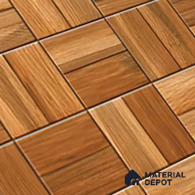 Wooden Wall Tile TL 01612 A Dark Brown 18 x 12 inch Glossy Finish Ceramic Tile - 6 mm