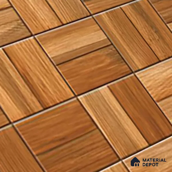 Wooden Wall Tile TL 01612 A Dark Brown 18 x 12 inch Glossy Finish Ceramic Tile - 6 mm