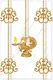 TL 01656 B Highlighter 2 Snow White & Gold 18 x 12 inch Glossy Finish Ceramic Wall Tile - 6 mm | Image 01