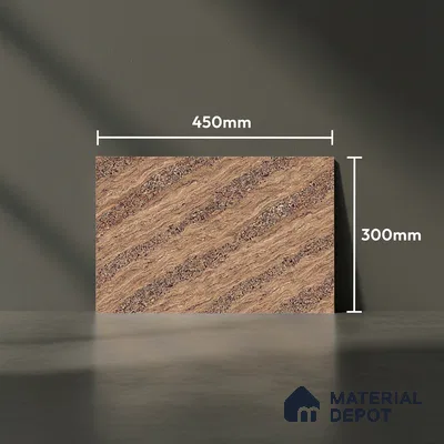 TL 01634 D Dark Chestnut Brown 18 x 12 inch Glossy Finish Ceramic Wall Tile - 6 mm