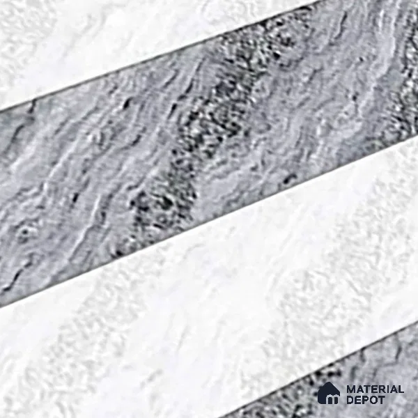 TL 01631 B Highlighter 2 Smoke Grey & White 18 x 12 inch Glossy Finish Ceramic Wall Tile - 6 mm