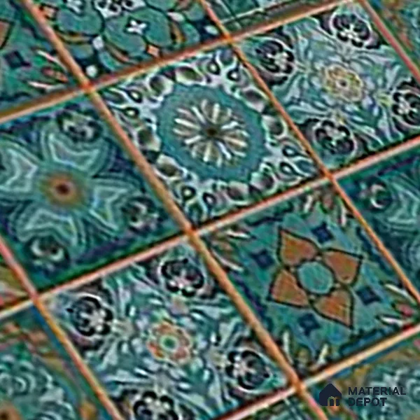 TL 01621 B Highlighter Floral Green 18 x 12 inch Glossy Finish Ceramic Wall Tile - 6 mm