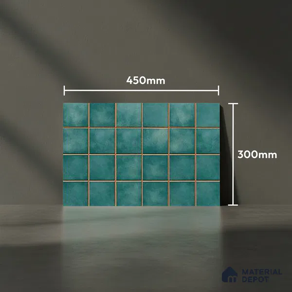 Subway Wall Tile TL 01621 C Dark Green 18 x 12 inch Glossy Finish Ceramic Tile - 6 mm